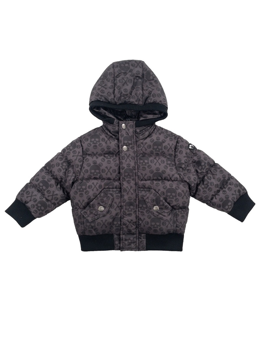 Appaman Kids Black Skull-Print Puffer Jacket